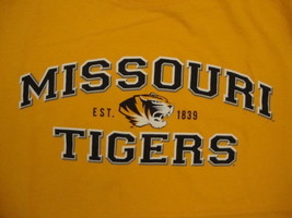 NCAA Missouri Tigers College University School Student Fan Yellow T Shirt L - £14.70 GBP