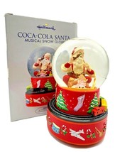 2001 Hallmark Coca-Cola Santa Musical Motion Train Christmas Snow Globe - $37.36