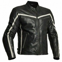 Genuine Soft Lambskin Handmade Stylish Black Men&#39;s Leather Jacket Motorcycle - £83.80 GBP