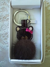 NWT/COACH/MINK Brown BEAR/KEY FOB/KEY CHAIN/KEY RING/61913 - £79.83 GBP