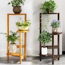 3 Tier Plant Stand Corner Bamboo Plant Shelf Rack Pot Stand Holder Indoo... - $31.85+