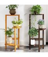 3 Tier Plant Stand Corner Bamboo Plant Shelf Rack Pot Stand Holder Indoo... - $43.69 CAD+