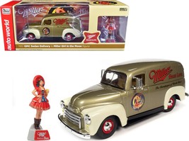 1951 GMC Sedan Delivery Gold Metallic And Beige Miller High Life And Miller Girl - £56.88 GBP