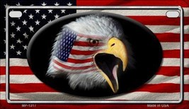 American Flag Eagle Metal Novelty Motorcycle License Plate - £15.14 GBP