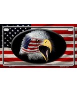 American Flag Eagle Metal Novelty Motorcycle License Plate - $25.74 CAD