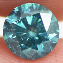 Round Shape Diamond Fancy Blue Color Loose Certified Enhanced SI1 1.21 Carat - £1,027.17 GBP