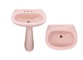 Mexican Talavera Pedestal Sink Handcrafted Ceramic - Pink Light - - $11,222.06 MXN