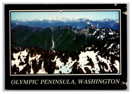 Olympic Peninsula, Washington Aerial View Mountains Postcard Unposted - £3.82 GBP