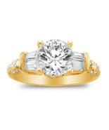 Solid Genuine 14k Gold 1.4ct Round Diamonette Cubic Zirconia Engagement ... - $8,526.95 MXN+
