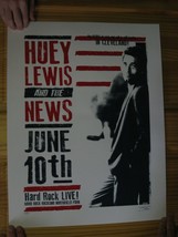 Huey Lewis Poster &amp; And The News Silk Screen Signed Numbered Hard Rock June 10th - £70.47 GBP