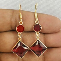 925 Sterling Silver  Ruby Silver/ Gold / Rose Plated Beautiful Earrings Gift - £18.67 GBP+