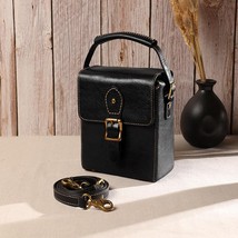  Handbags Women Bags Designer 2022 New First Layer Cow Leather Handmade Retro Sm - £134.84 GBP