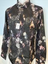 Matinique &#39;Robo&#39; Black Floral Slim Fit Button Up Dress Shirt, Men&#39;s Size... - £37.82 GBP
