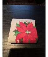 Vintage Party House Poinsettia Christmas Paper Napkins Kalla Facial Qual... - $14.95