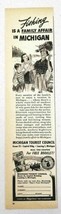 1947 Print Ad Michigan Tourist Council Fishing Is a Family Affair - £8.53 GBP