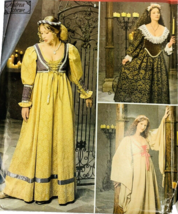Simplicity 0687 Renaissance Costume Dress Pattern Bodice Cuffs  16 18 20 8192 - £14.82 GBP