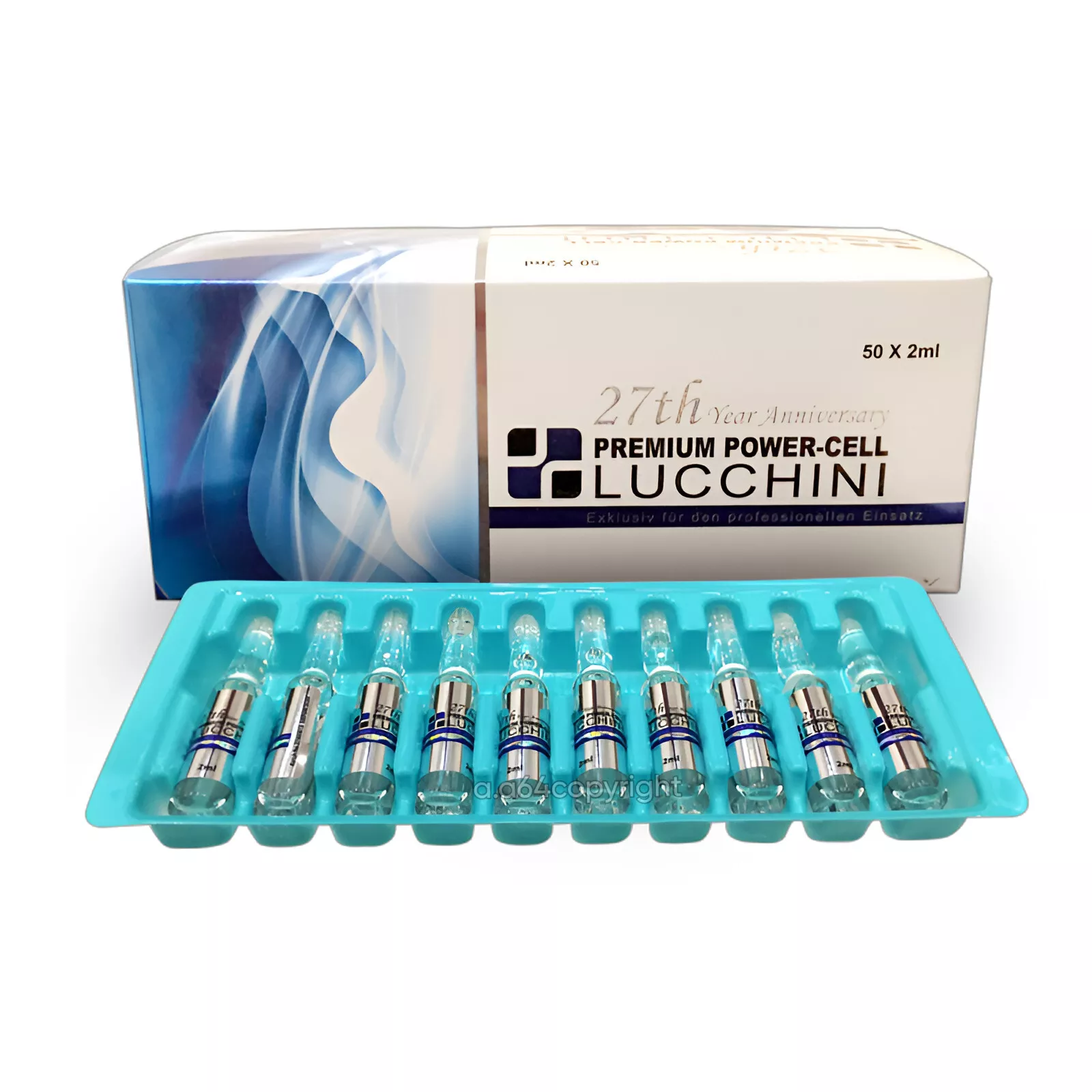 50 Ampoules X 2ml Lucchini Premium Anti Aging Restore Elasticity Hydrate... - $184.90