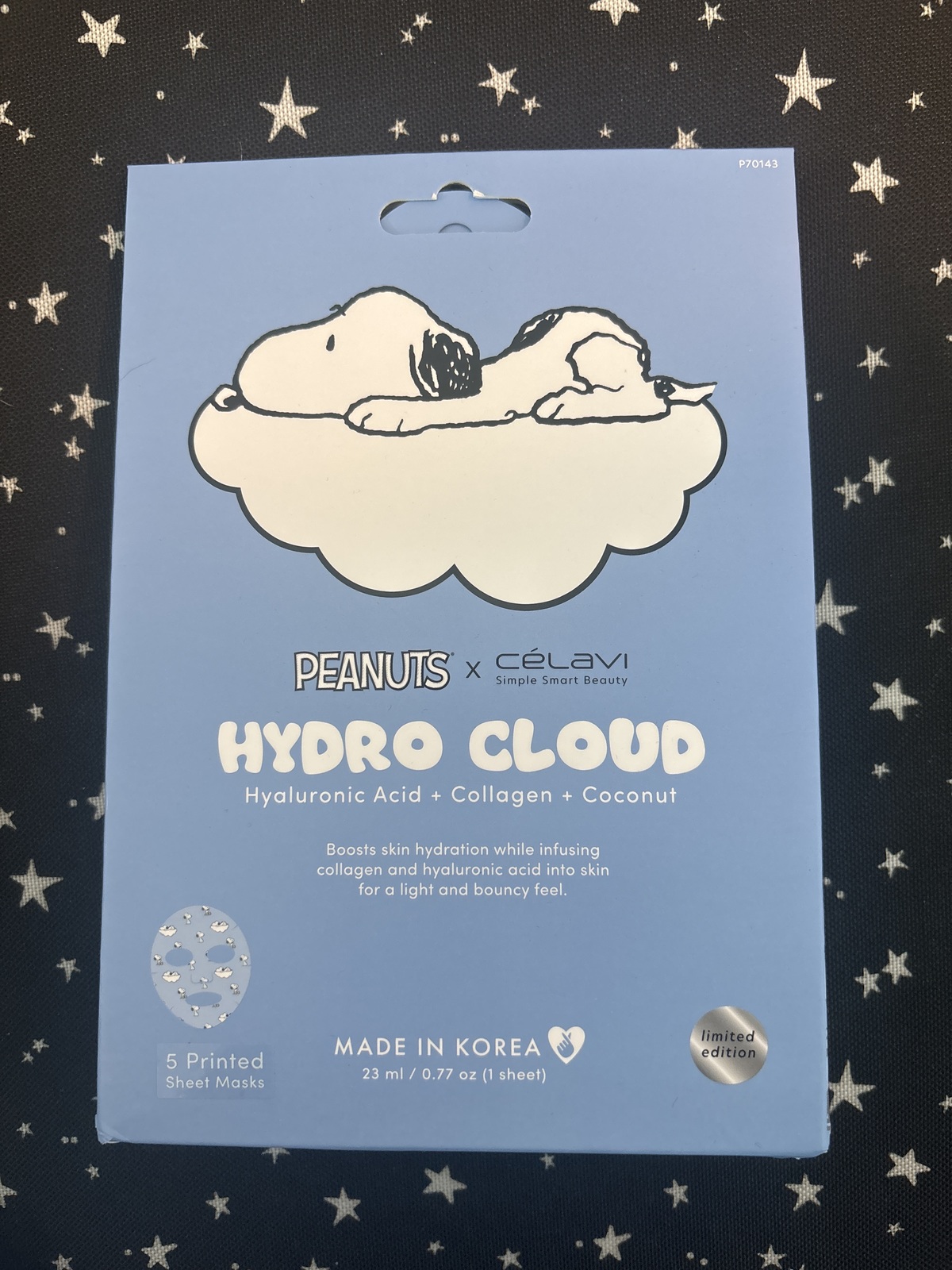 Célavi X Peanuts Snoopy Hydro Cloud Facial Masks - $11.99