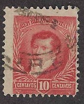 1896 Argentina Stamp - 10c, SC#111 E61 - $1.49
