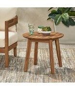 Acacia Wood Side Table: Modern Geometric Design - $1,223.94 MXN