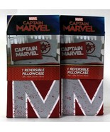 2 Count Jay Franco &amp; Sons Captain Marvel 20 In X 30 In Revisable Pillowcase - $21.86 CAD