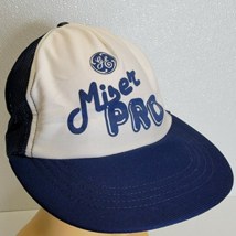 Rare Vintage General Electric GE Miser Pro Snapback Hat Cap VGUC Mesh Bl... - $39.59