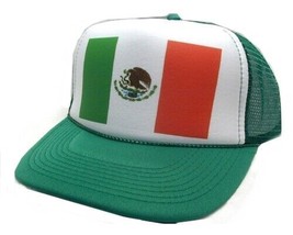 Mexico Flag Trucker Hat mesh hat snapback hat green New - £13.31 GBP