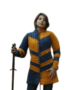 Medieval Viking Padded armor Gambeson with sleeve Sca Larp costume Quilt... - £90.32 GBP+