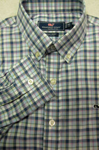 Boy&#39;s Vineyard Vines Blue and Pink Plaid Whale Shirt XL (18) - £21.23 GBP