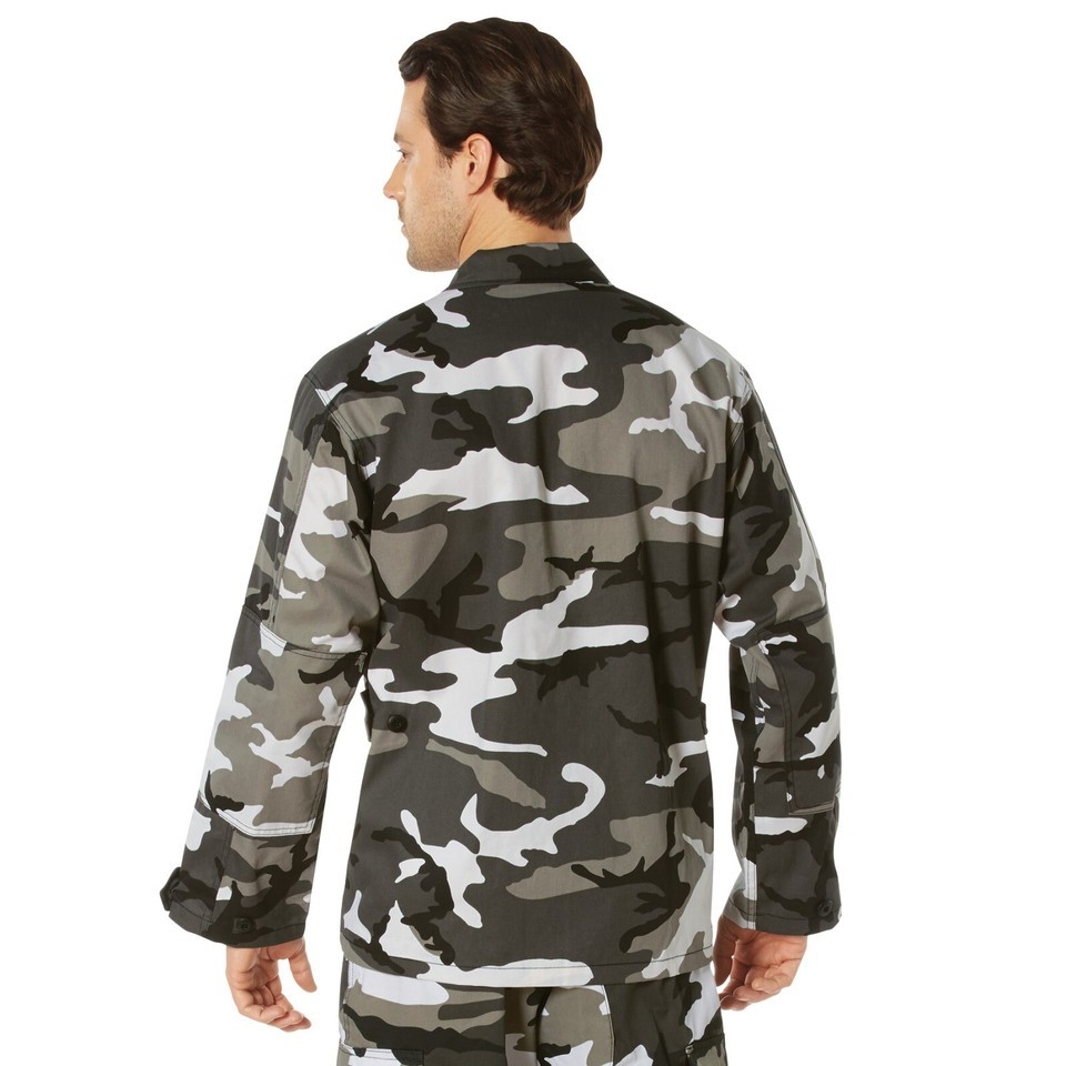 Mens City Camouflage Military BDU Shirt Tactical Uniform Army Coat Army Fatigues Item image 3