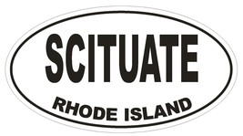 Scituate Rhode Island Oval Bumper Sticker or Helmet Sticker D1500 Euro Oval - $1.39+