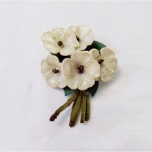 Vintage 3D Acrylic Flower Pipe Cleaner Brooch Pin - £21.02 GBP