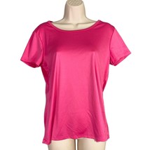 Daisy Fuentes Pink Active T-Shirt Lattice-Back Short Sleeve Women&#39;s Medium - £9.33 GBP