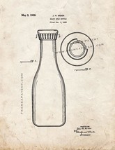 Glass Milk Bottle Patent Print - Old Look - £6.35 GBP+