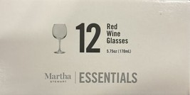 MARTHA STEWART ESSENTIALS 12-Pc. Red Wine Glasses Set. - $35.00