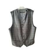 Sean John Men’s 3XL Gray Windowpane Suit Vest Classic Dress Waistcoat Formal Y2K - $27.00