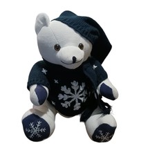 Pier One Teddy  Bear One Imports Bear with Sweater Snowflake - £18.39 GBP