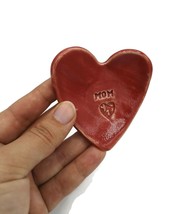 Artisan Red Heart Ring Holder Dish For Mom, Handmade Mothers Day Gift Fo... - £25.70 GBP