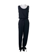 Athleta Womens Black Balance Jumpsuit Size S drawstring waist pockets sc... - $17.82