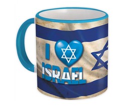 I Love Israel : Gift Mug Christian Flag Heart Jewish Cup - £12.70 GBP