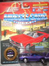 Johnny Lightning Muscle Cars Purple &quot;&#39;70 Superbird&quot; Mint On Sealed Card 1/64 - £3.92 GBP
