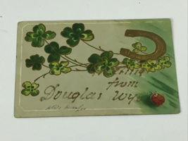 1907 Douglas, Wyoming ST. Patrick&#39;s Day Luck of the Irish, to Caledonia, Mo - £12.48 GBP