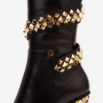 The Gladiator Black Leather Knee High Women Boot image 4