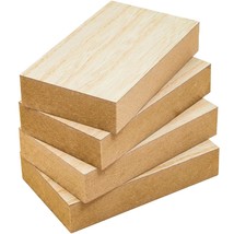4 Pack Unfinished Mdf Wooden Boards For Crafts, 1 Inch Thick Rectangle Wooden Bl - £19.65 GBP
