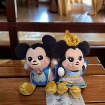 Disney Parks 50th Anniversary Set of 2 Wishables Mickey &amp; Minnie Mouse 4&quot; Plush - £13.90 GBP