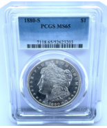1880-S Argent Morgan Dollar Classé Par PCGS Comme MS65 - $4,661.63 MXN
