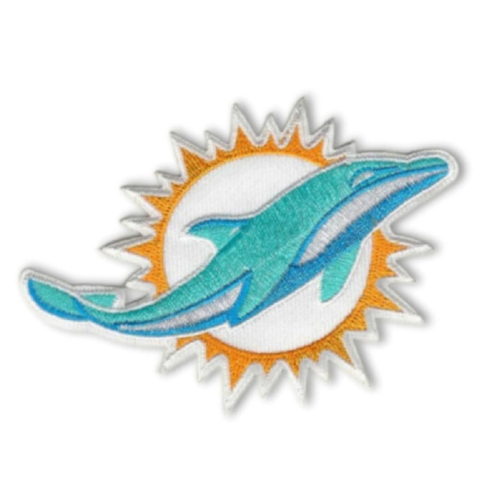 MIAMI DOLPHINS IRON ON PATCH 4&quot; Sports Football Team Fan Embroidered App... - $3.49