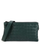 New Bottega Veneta  Intrecciato Green Leather Crossbody - $1,664.04