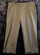Carlo Vercelli Dress Pants Men Size 48 Gray Flat Front Straight Leg Slash Pocket - £19.16 GBP