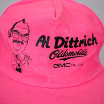 Vintage 80s Neon Pink Al Dittrich Oldsmobile Waterford, MI Baseball Hat Cap - £19.82 GBP